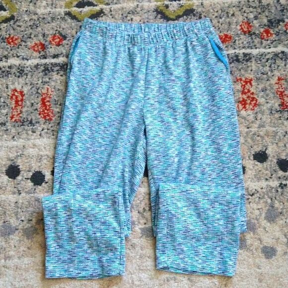 Land's End Space Dye Lounge Pants Blue Turquoise size Small - Picture 2 of 5